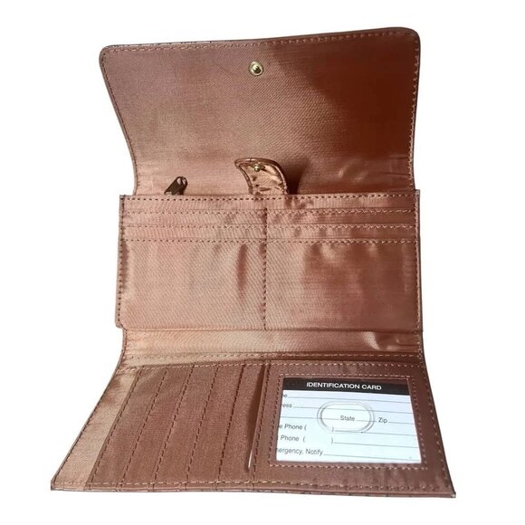 Kenneth Cole Reaction Crocodile File Master Clutch Wallet - Picture 2 of 10